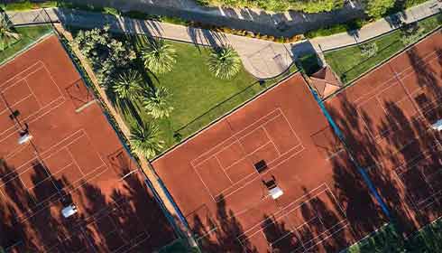 Tennisplätze von oben